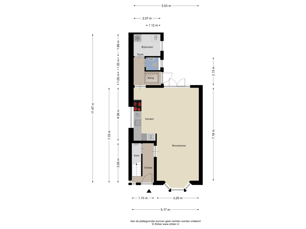 View floorplan of Begane Grond of Noord 88