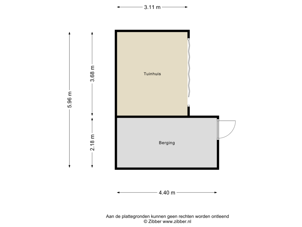 View floorplan of Tuinhuis of Noord 88