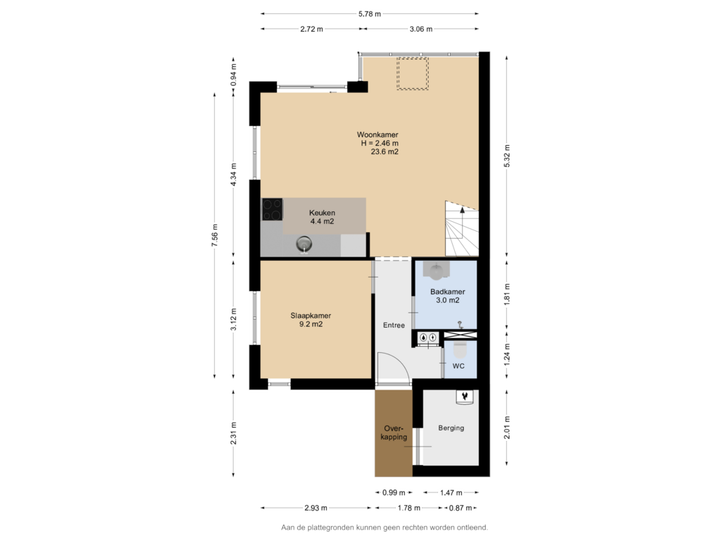 View floorplan of Begane Grond of Doniapark 34-RECR