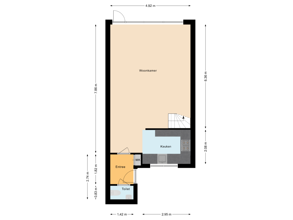 Bekijk plattegrond van Begane Grond van Beemd 43