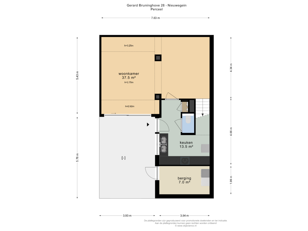 View floorplan of PERCEEL of Gerard Bruninghove 28