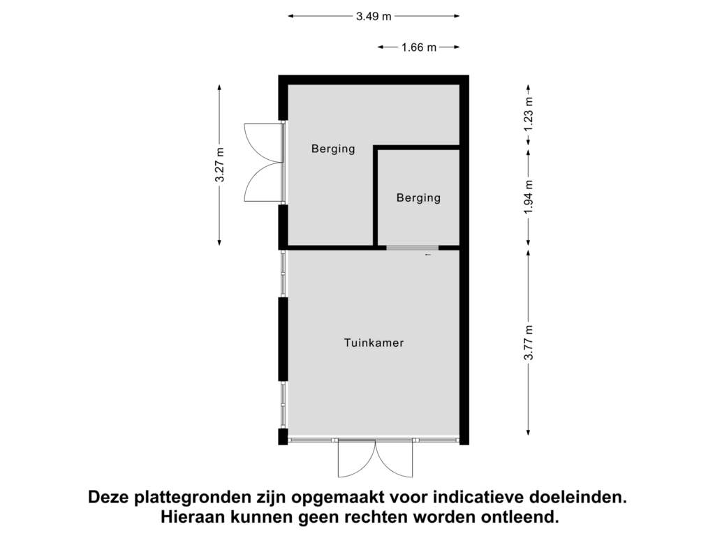 Bekijk plattegrond van Tuinhuis van Veneweg 74