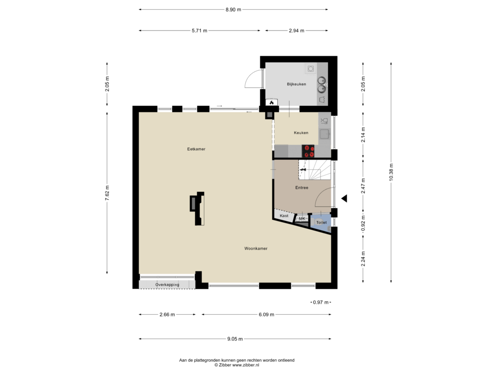 Bekijk plattegrond van Begane Grond van Willem Sluyterstraat 26