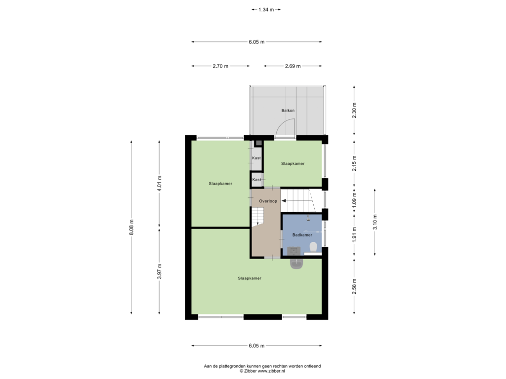 Bekijk plattegrond van Eerste Verdieping van Willem Sluyterstraat 26