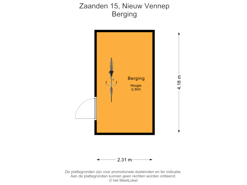 View floorplan of Berging of Zaanden 15