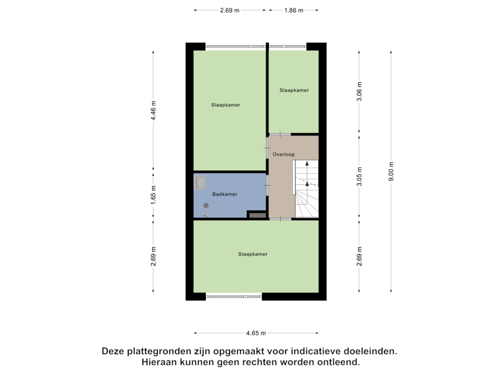 Bekijk plattegrond van Eerste Verdieping van Rosmolen 82