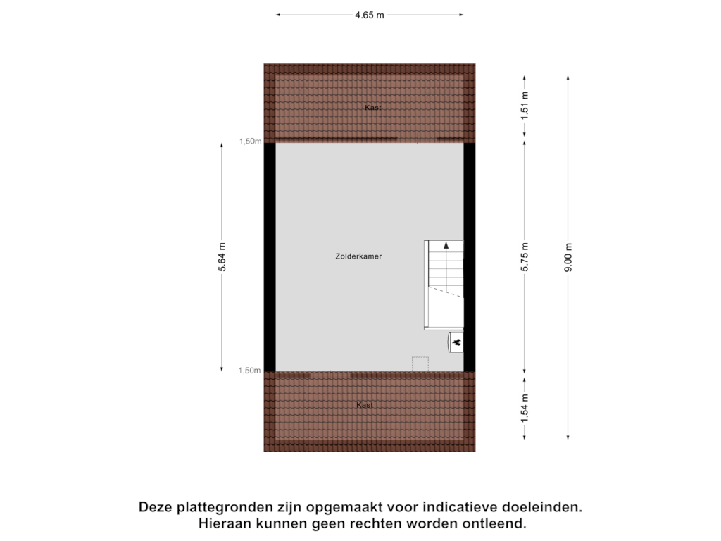 Bekijk plattegrond van Tweede Verdieping van Rosmolen 82