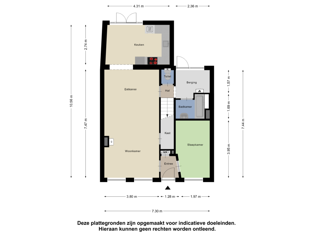 Bekijk plattegrond van Begane Grond van Wagenaarstraat 4