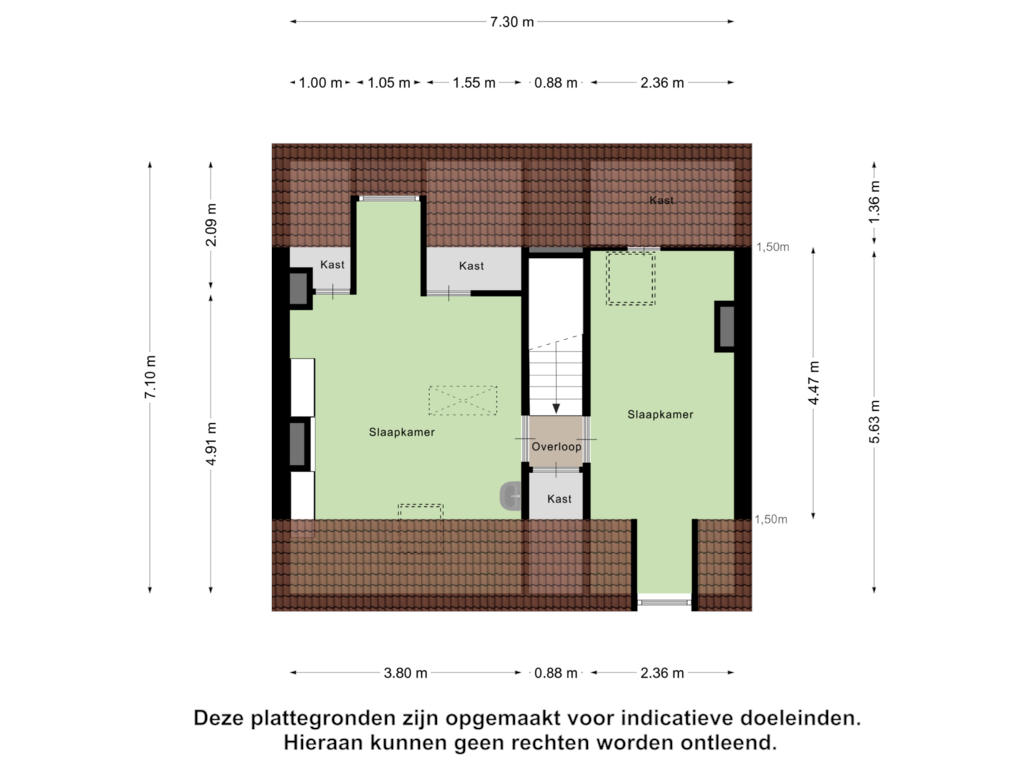 Bekijk plattegrond van Eerste Verdieping van Wagenaarstraat 4