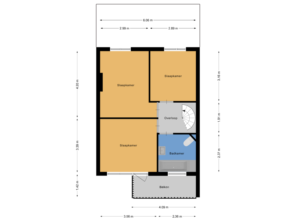 View floorplan of Eerste verdieping of Klaver 9