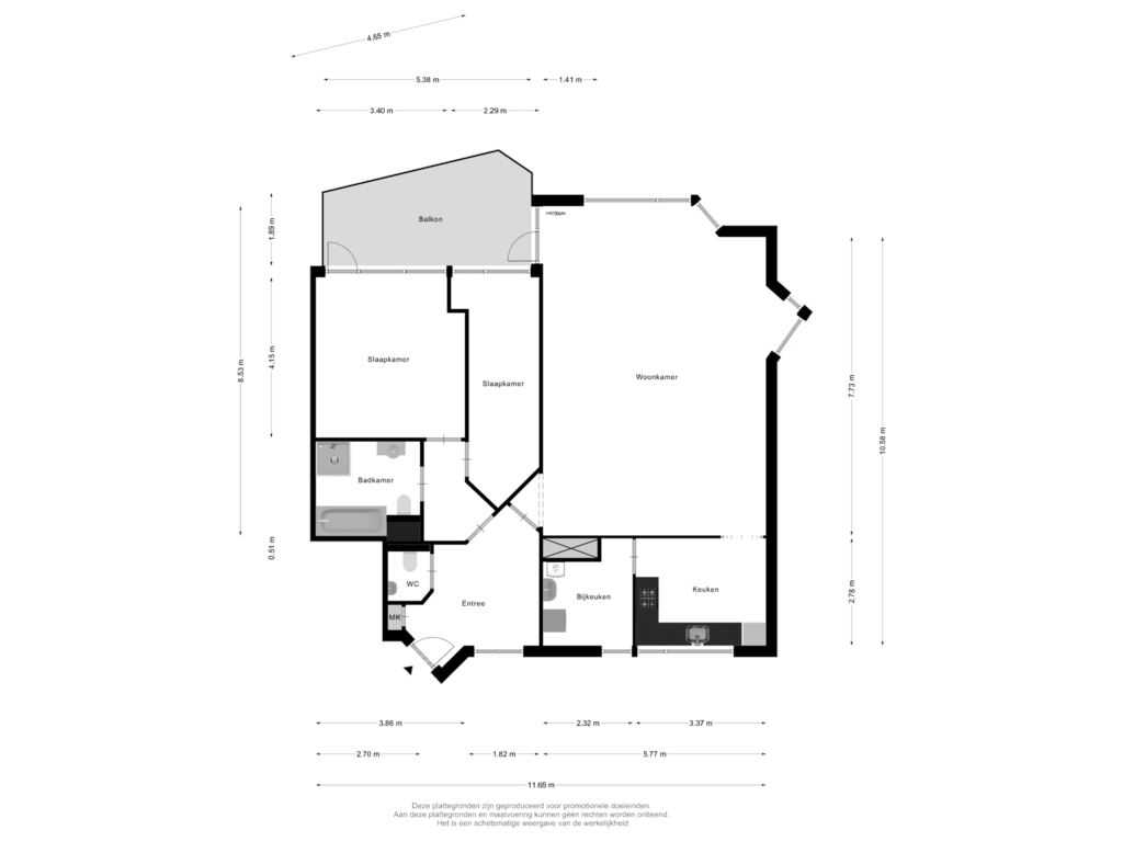 Bekijk plattegrond van Appartement van Concordiaweg 143