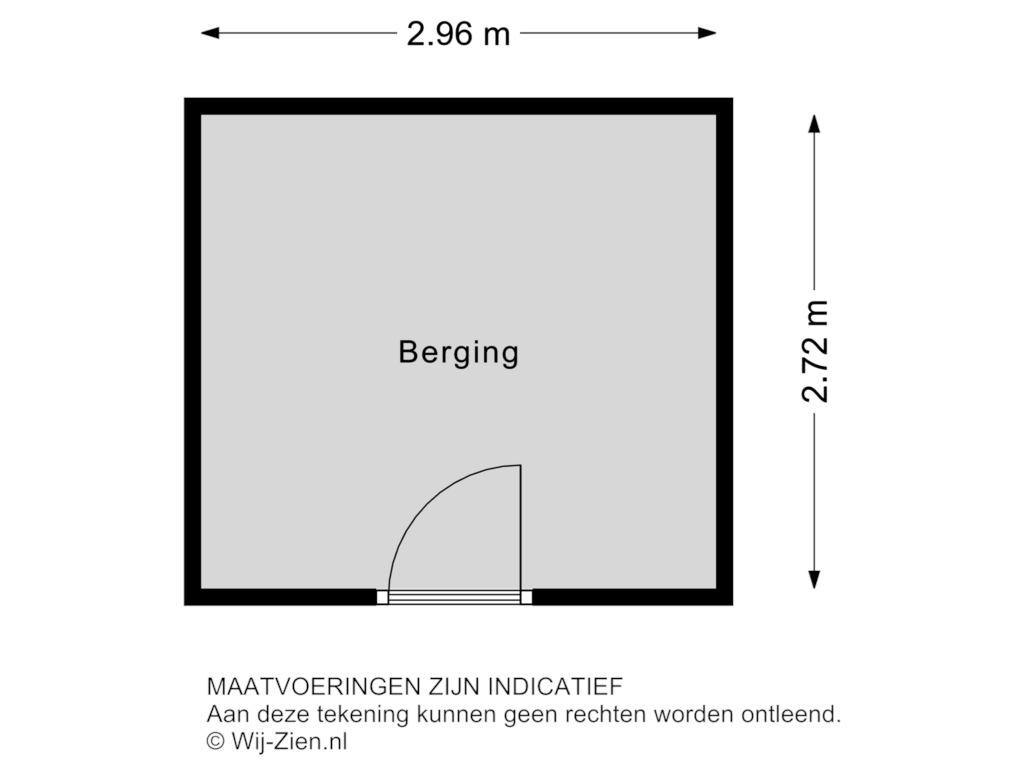 View floorplan of Berging of van Godewijckstraat 171