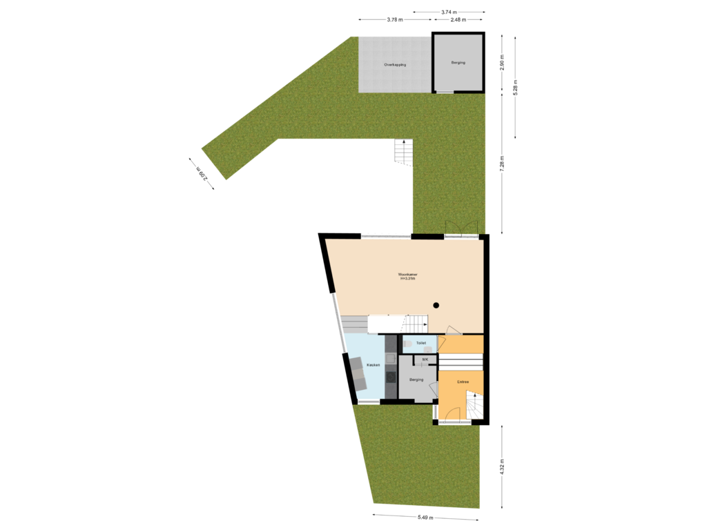 Bekijk plattegrond van Situatie 2 van Houthaven 31