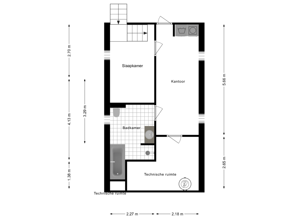 Bekijk plattegrond van Beneden van Cas Oorthuyskade 3