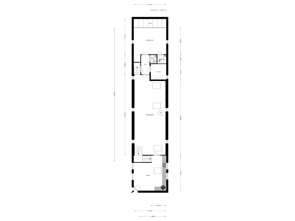 Bekijk plattegrond van Woonschip van Cas Oorthuyskade 3