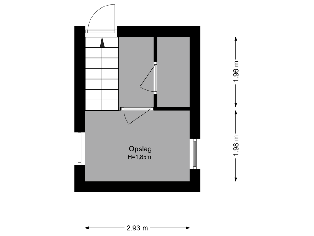 Bekijk plattegrond van Berging van Cas Oorthuyskade 3