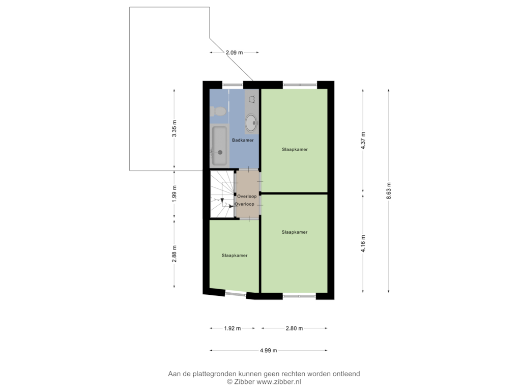 View floorplan of Eerste Verdieping of Groenling 47