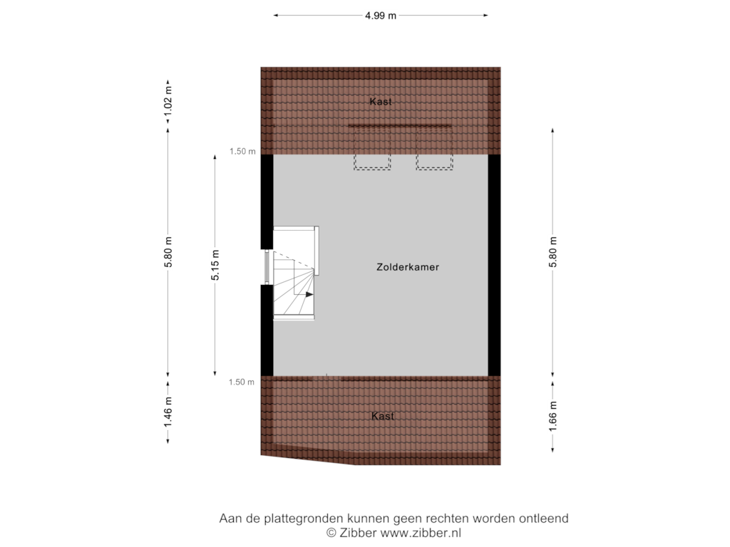 View floorplan of Tweede Verdieping of Groenling 47