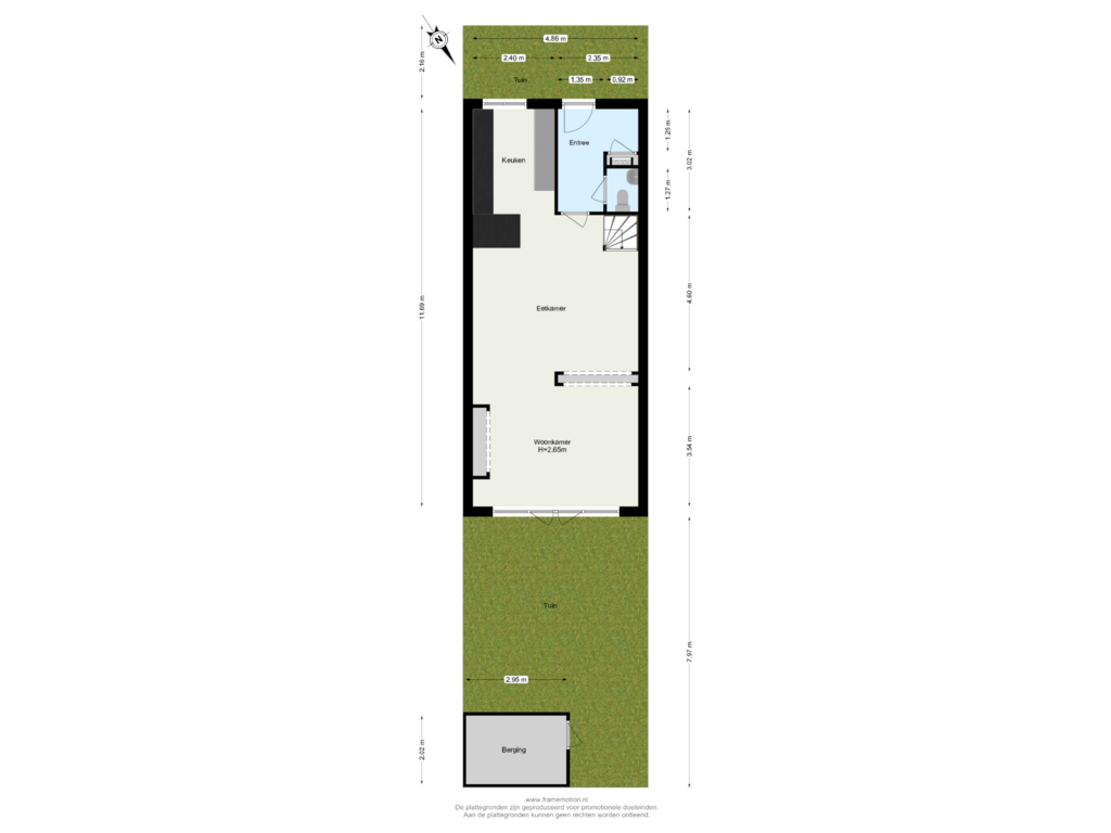 Bekijk plattegrond van Begane Grond tuin van Sven Kramerstraat 80