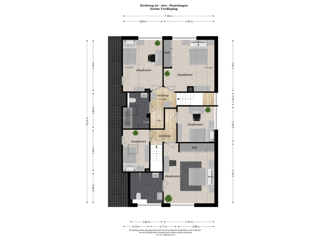 View floorplan of Eerste Verdieping of Kerkweg 20