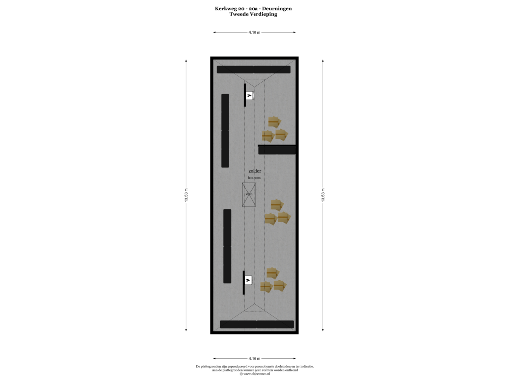 View floorplan of Tweede Verdieping of Kerkweg 20