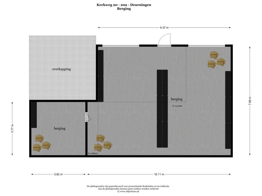 View floorplan of Berging of Kerkweg 20