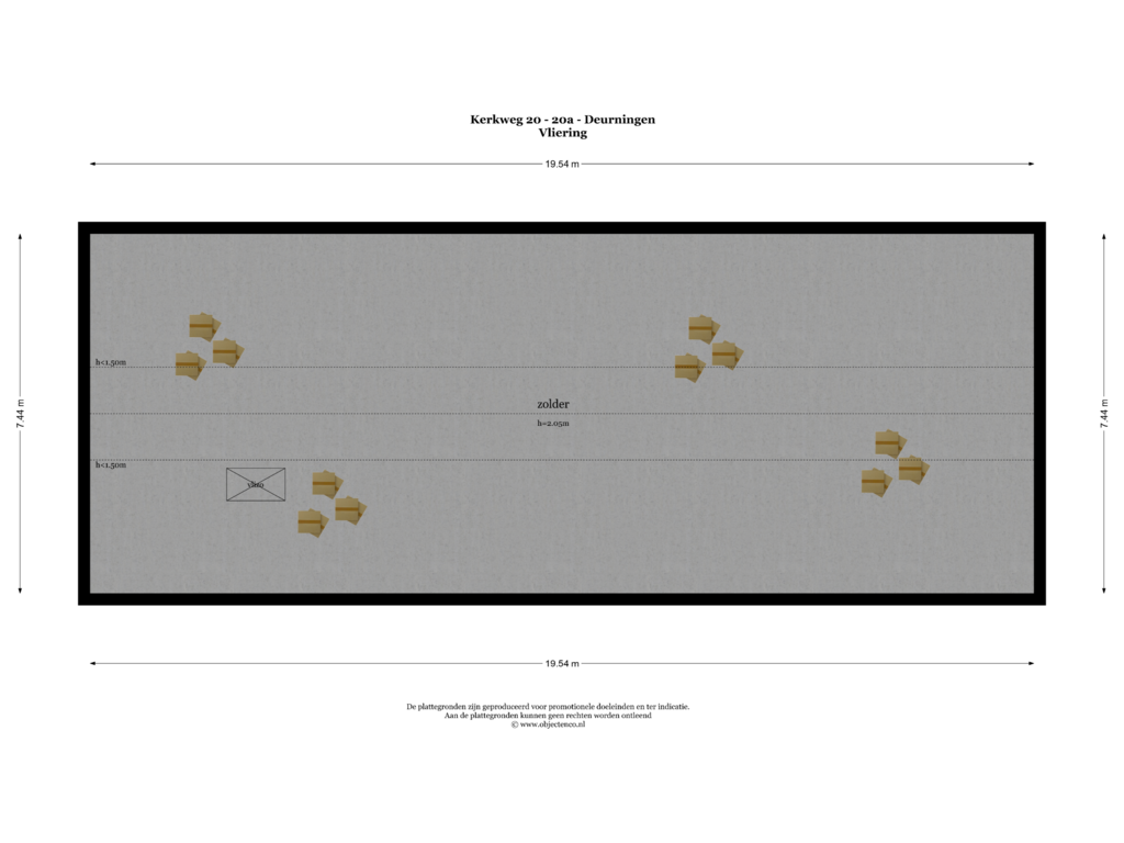 View floorplan of Vliering of Kerkweg 20