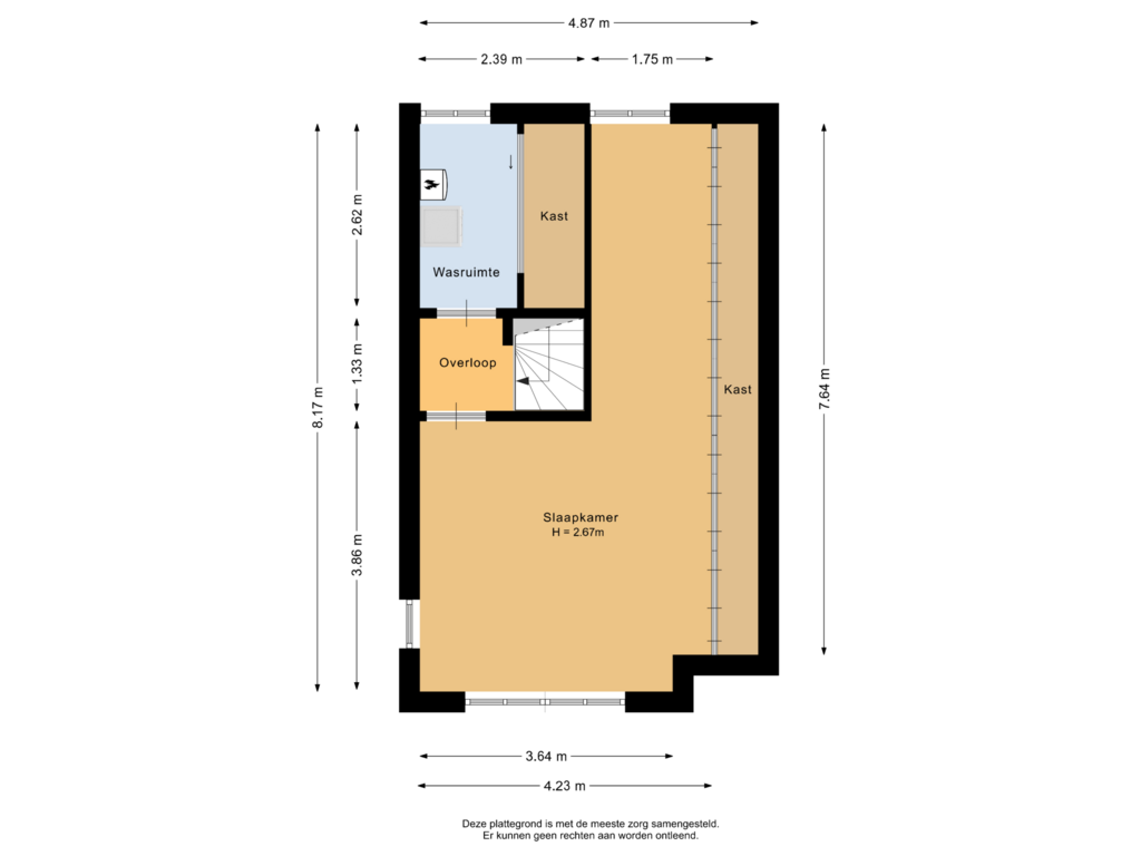 View floorplan of Tweede verdieping of Timjanveld 10