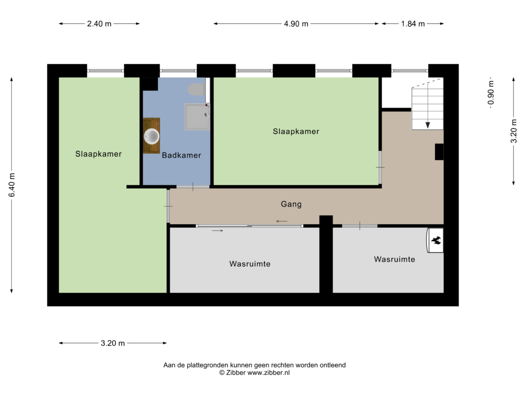 Bekijk plattegrond van Tweede Verdieping van Dalestraat 9