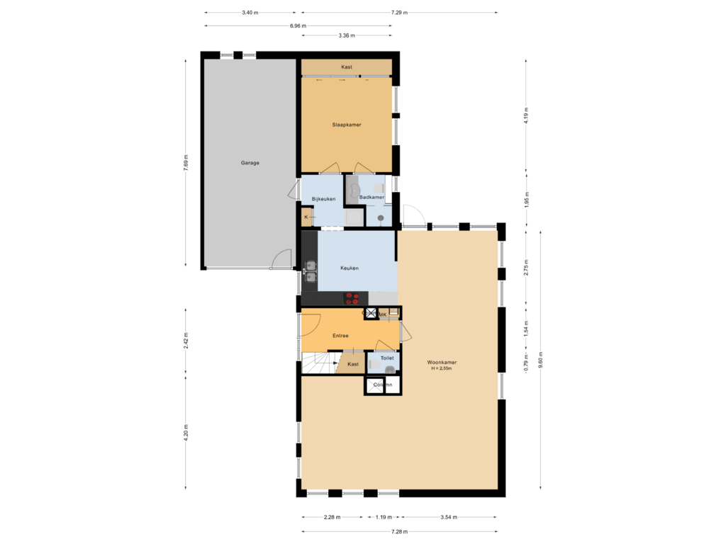 Bekijk plattegrond van Begane grond van Langezand 2