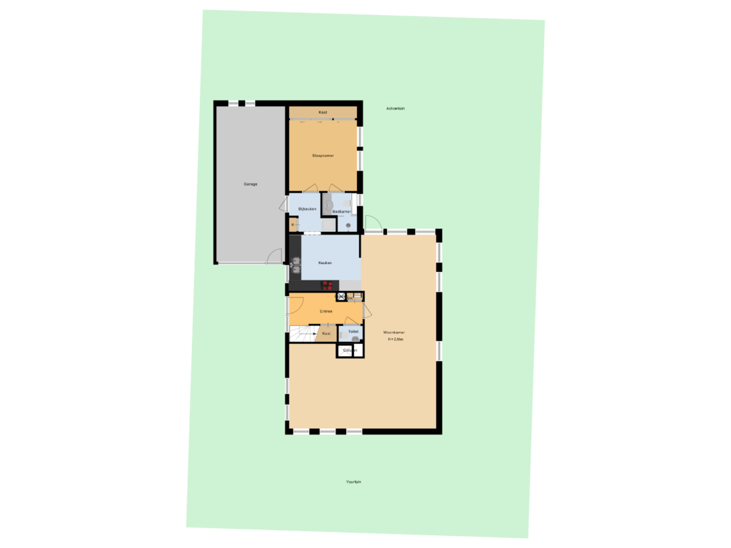 Bekijk plattegrond van Situatie van Langezand 2