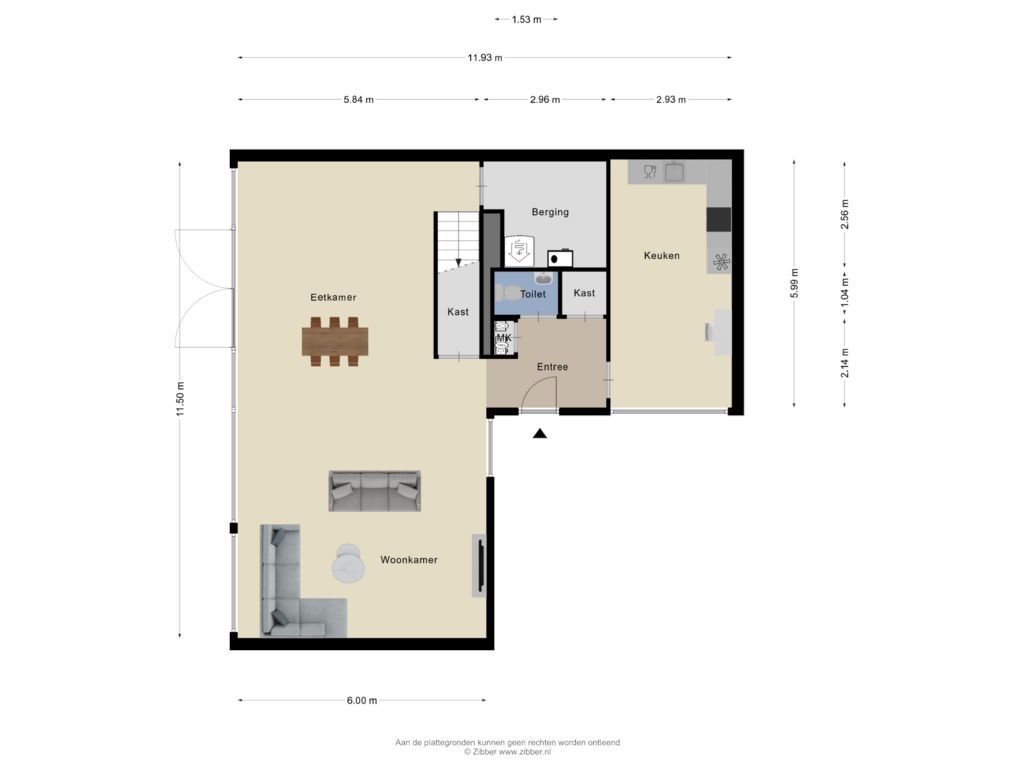 Bekijk plattegrond van Begane Grond van Hopbellen 7