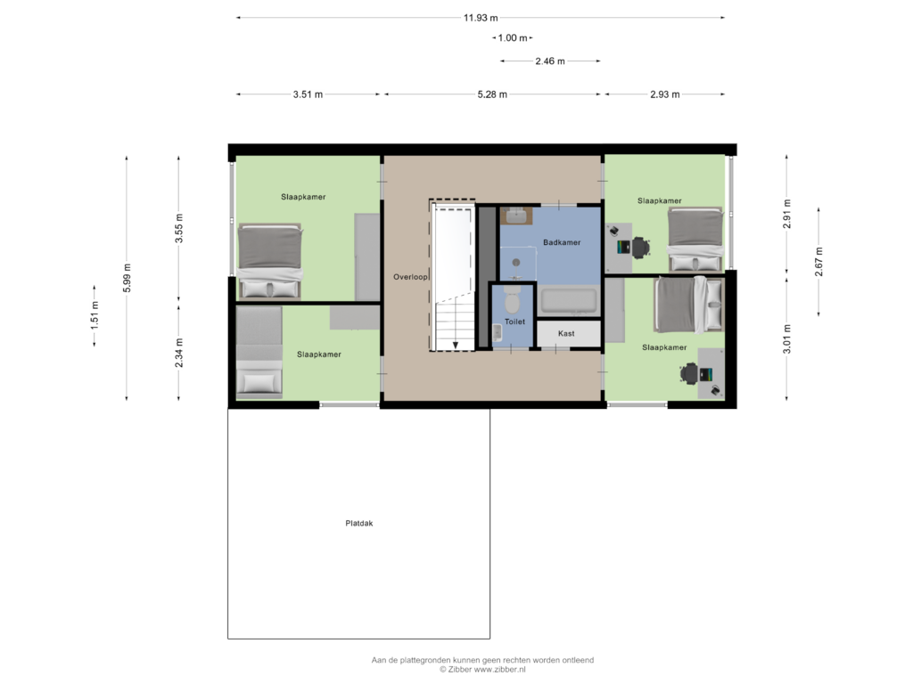 Bekijk plattegrond van Eerste Verdieping van Hopbellen 7