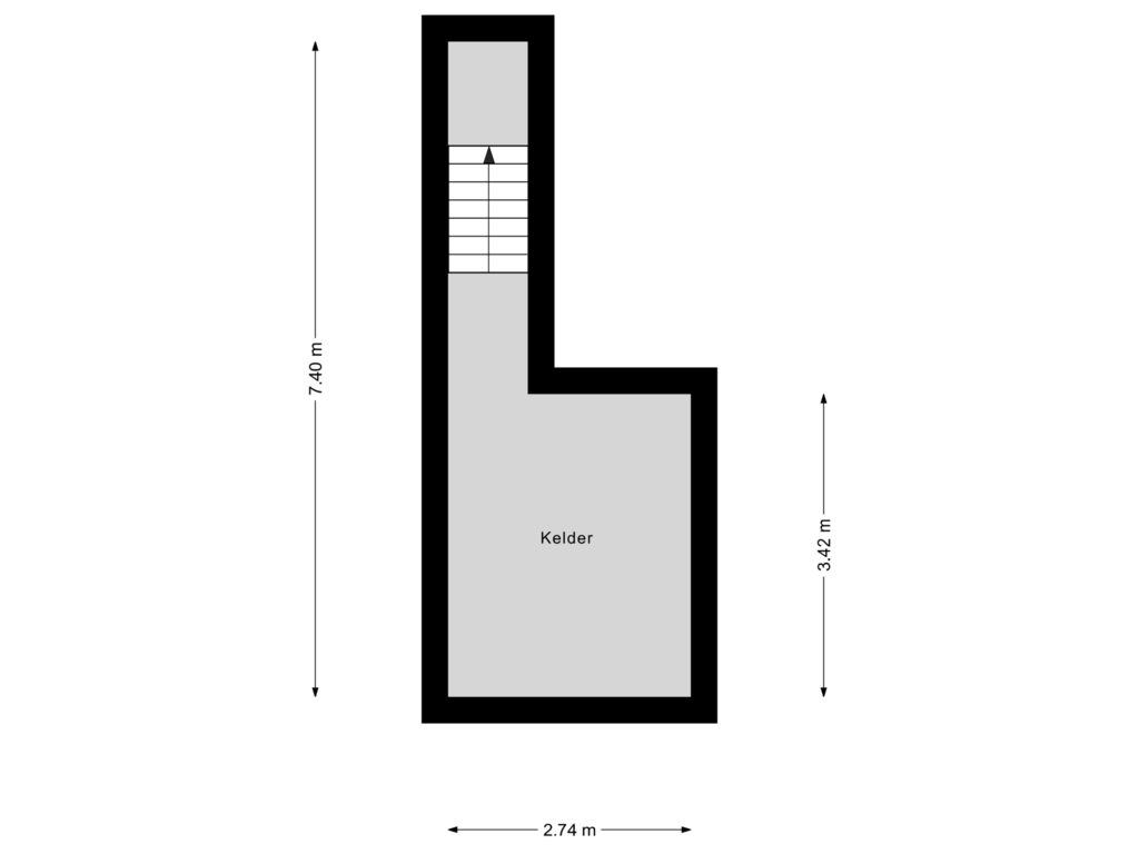 View floorplan of Kelder of Hombergstraat 13