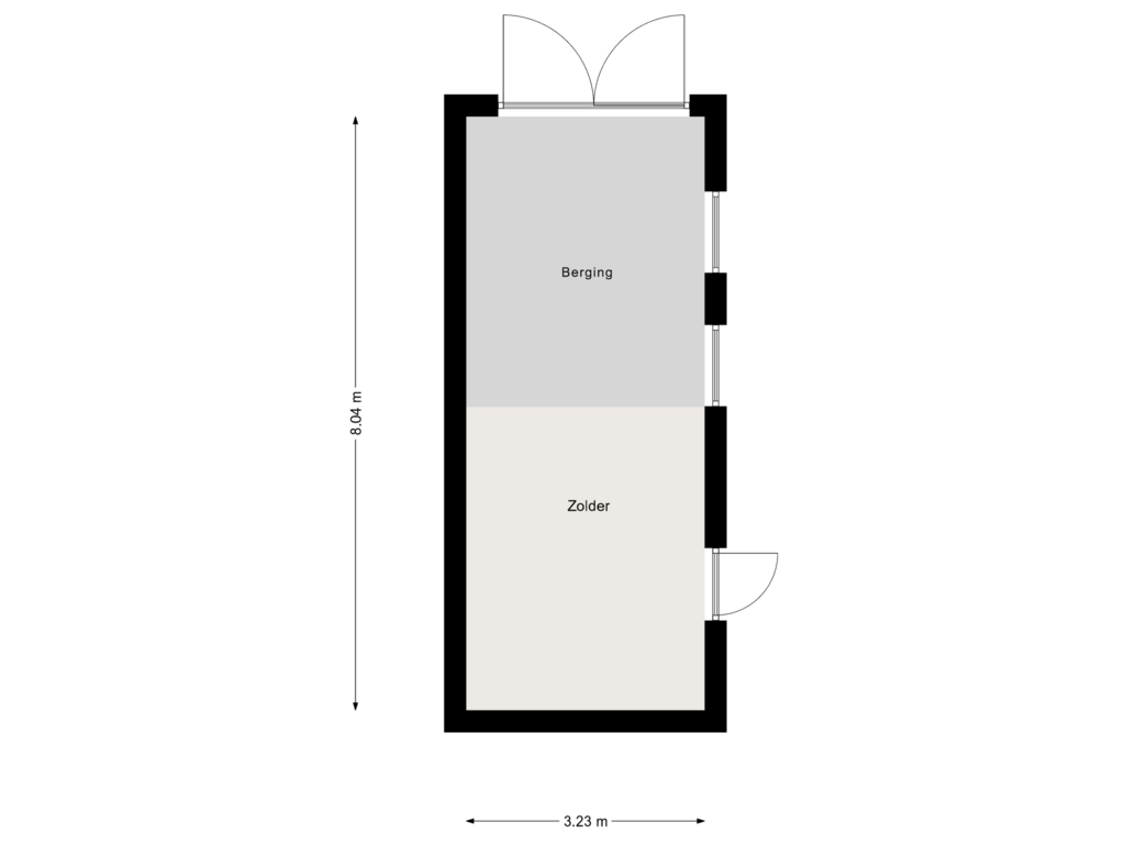 View floorplan of Buiten berging of Hombergstraat 13