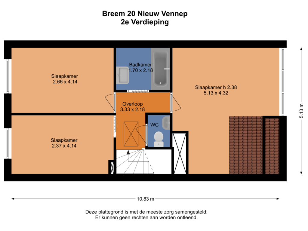 Bekijk plattegrond van 2e Verdieping van Breem 20