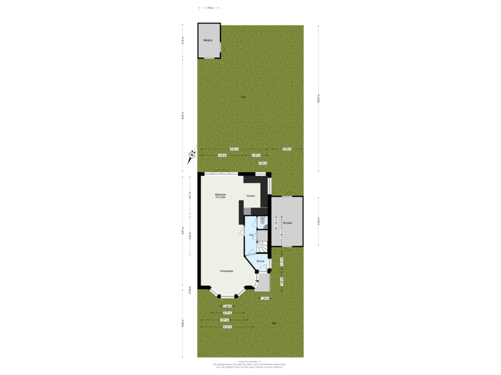 Bekijk plattegrond van Begane Grond tuin van Schiebroeksesingel 34