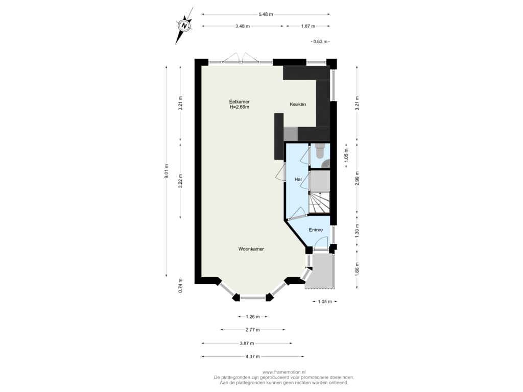 Bekijk plattegrond van Begane Grond van Schiebroeksesingel 34