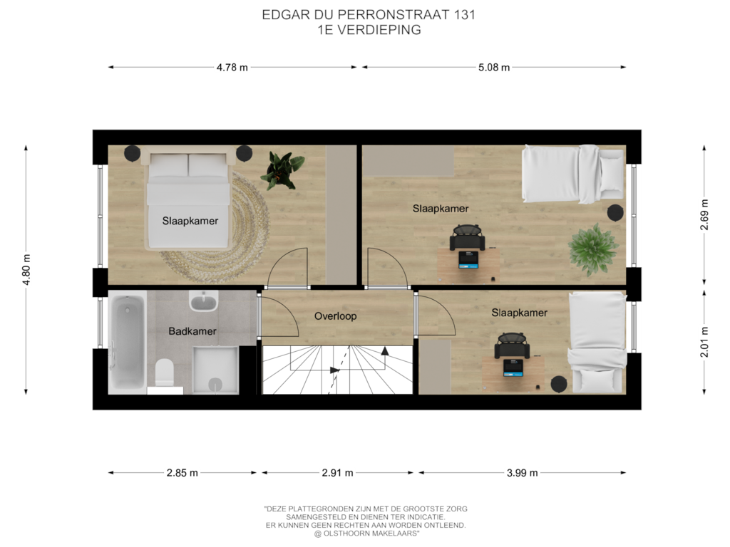 Bekijk plattegrond van Eerste Verdieping van Edgar du Perronstraat 131