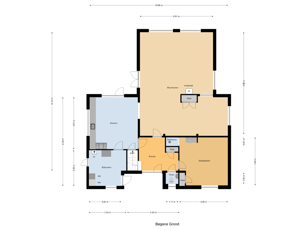 Bekijk plattegrond van Begane Grond van Soetelaer 7