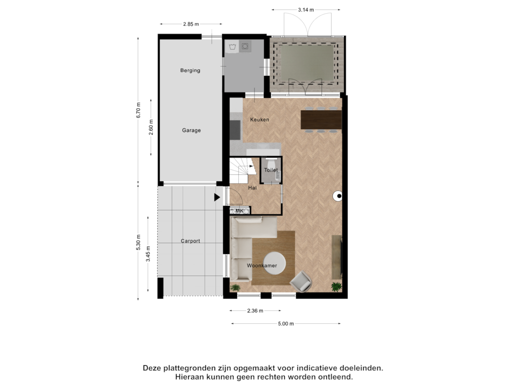 Bekijk plattegrond van Begane Grond van Wisch 10