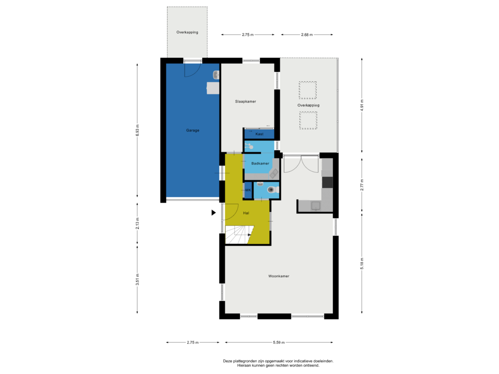 Bekijk plattegrond van Begane grond van Binnenweg 136