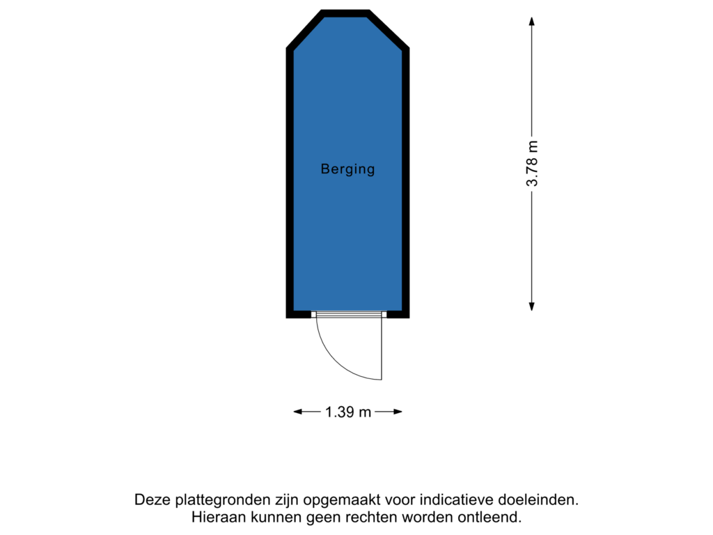 Bekijk plattegrond van Berging van Binnenweg 136