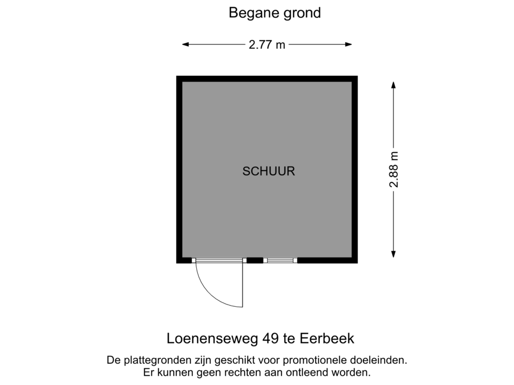 Bekijk plattegrond van Begane grond -  Schuur van Loenenseweg 49