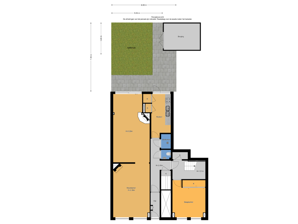 Bekijk plattegrond van Perceeloverzicht van Weteringkade 78