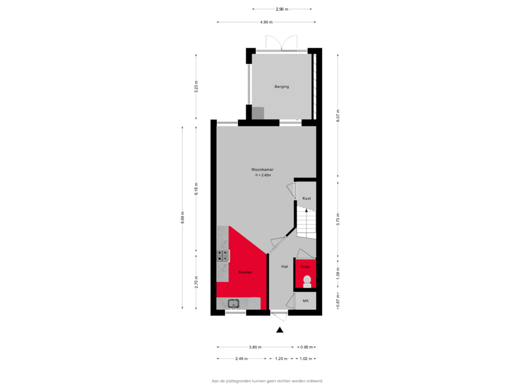 Bekijk plattegrond van Begane grond van Noord 88