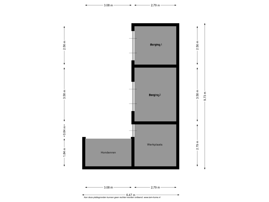 View floorplan of Berging of Margrietlaan 21