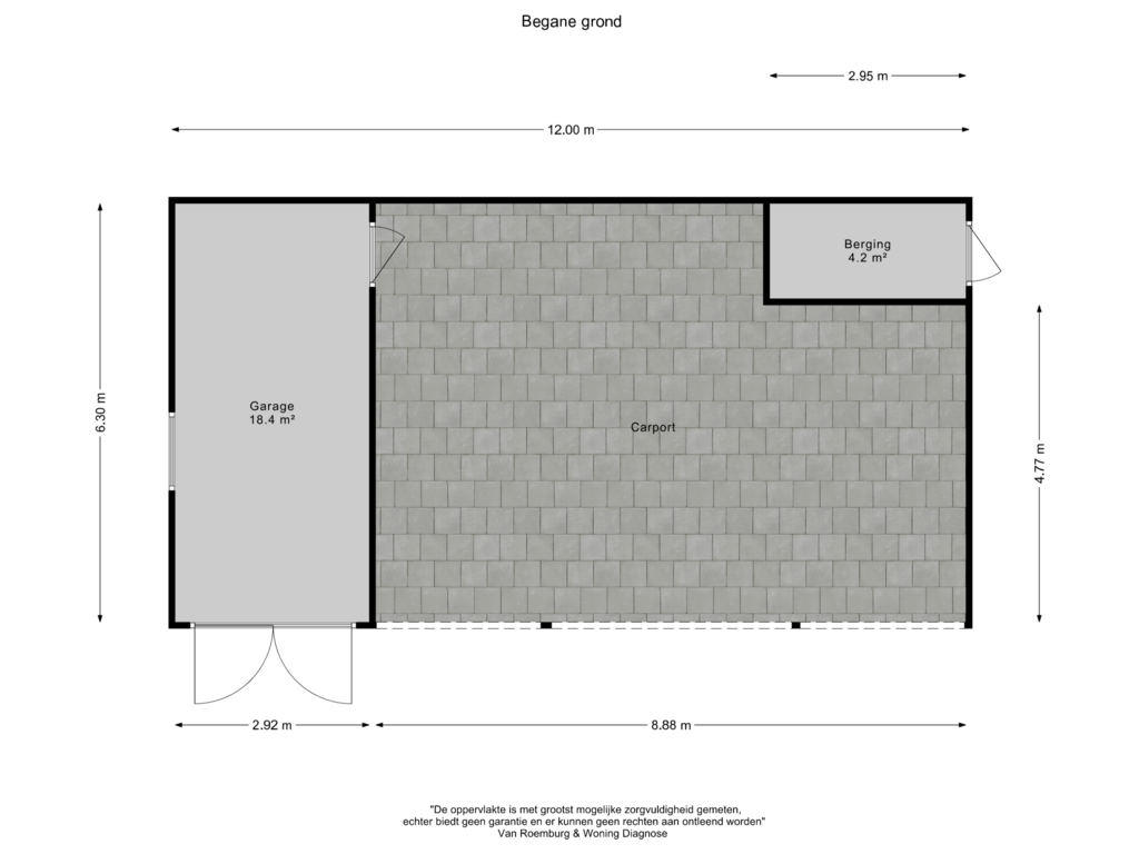 View floorplan of Berging of Berg en Dalweg 34