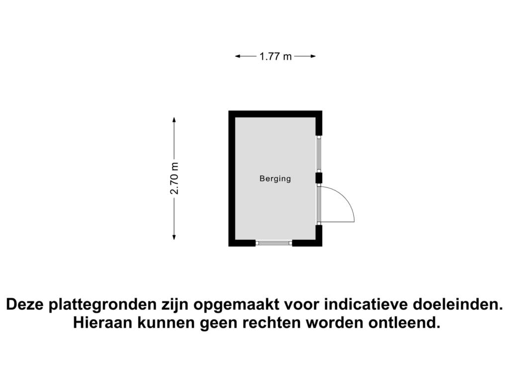 Bekijk plattegrond van Berging van Dwingelooweg 27