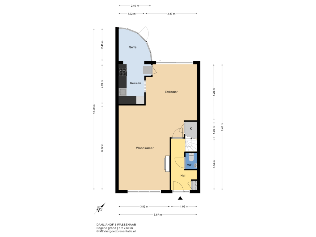 Bekijk plattegrond van Begane grond van Dahliahof 3